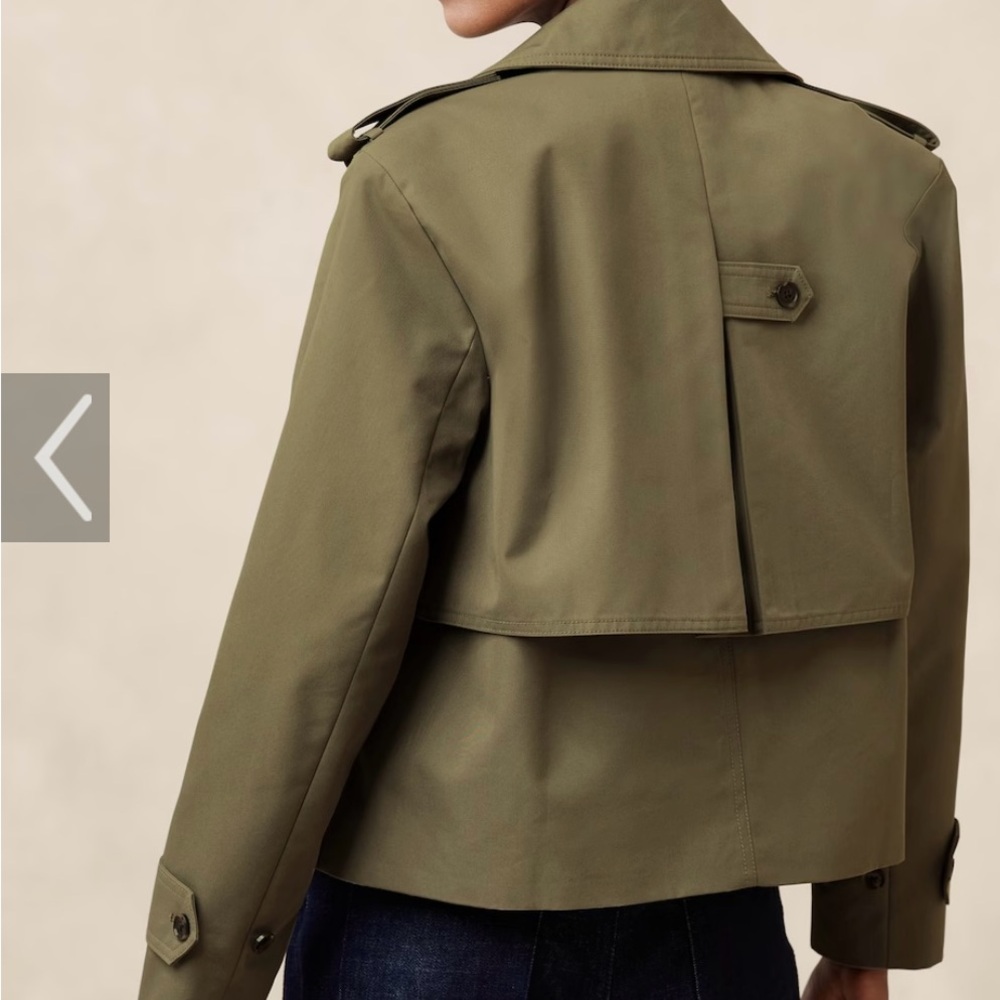 Banana Republic Olive Double-Breasted Jacket - Picture 4 of 4